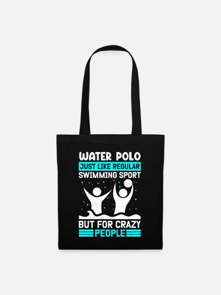 Wasserball Spieler lustige Wasserballer Geschenke - Stoffbeutel - Schwarz