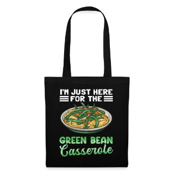Cadeau de casserole de haricots verts - Sac en tissu - noir - Devant
