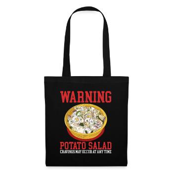 Salade de pommes de terre Salade de pommes de terre cadeau - Sac en tissu - noir - Devant