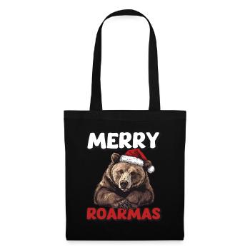 Grizzly Ours Brun Noël - Sac en tissu - noir - Devant