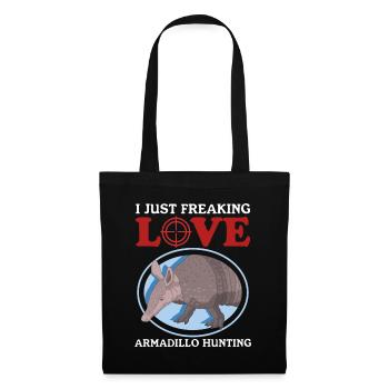 chasseur chasse permis cadeau - Sac en tissu - noir - Devant