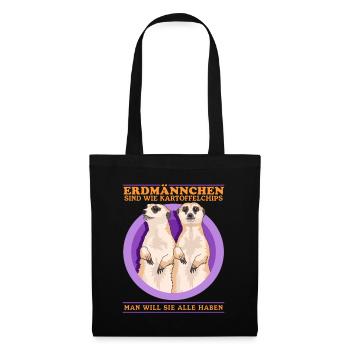 Les suricates sont comme le cadeau de famille des suricates - Sac en tissu - noir - Devant