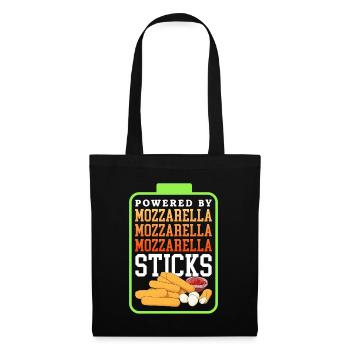 Mozzarella Sticks Käseliebhaber Geschenk - Stoffbeutel - Schwarz - Vorne