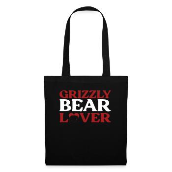 Grizzli Ours brun - Sac en tissu - noir - Devant