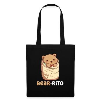 Grizzli Ours brun - Sac en tissu - noir - Devant
