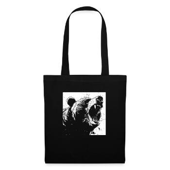 Grizzly Ours brun Ours brun - Sac en tissu - noir - Devant