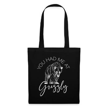 Grizzly Ours brun Ours brun - Sac en tissu - noir - Devant