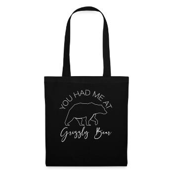 Grizzly Ours brun Ours brun - Sac en tissu - noir - Devant