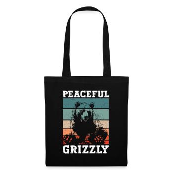 Grizzly Ours brun Ours brun - Sac en tissu - noir - Devant