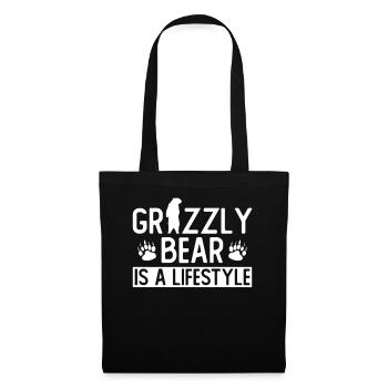 Grizzly Ours brun Ours brun - Sac en tissu - noir - Devant