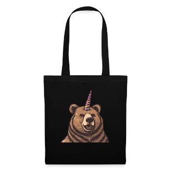 Grizzly Bear Unicorn Brown Bear Bear - Tote Bag - black - Front