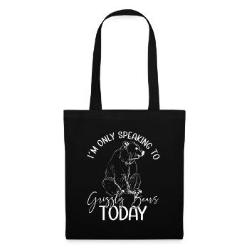 Grizzly Ours brun Ours brun - Sac en tissu - noir - Devant