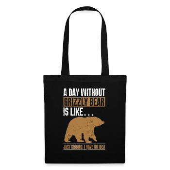 Grizzly Ours brun Ours brun - Sac en tissu - noir - Devant