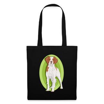 Brittany Dog Breton Pointing Dog Gift - Tote Bag - black - Front
