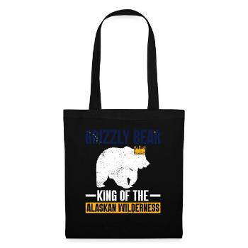 Grizzly Bear Ours brun d’Alaska - Sac en tissu - noir - Devant