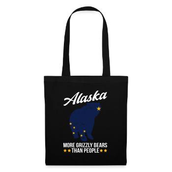 Grizzly Bear Ours brun d’Alaska - Sac en tissu - noir - Devant