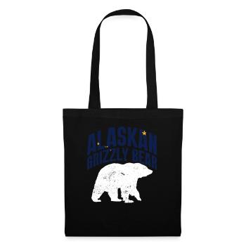 Grizzly Bear Ours brun d’Alaska - Sac en tissu - noir - Devant