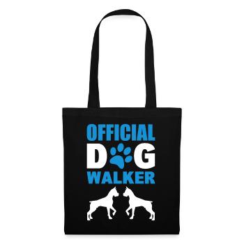 Official Dog Walker Tiersitter - Stoffbeutel - Schwarz - Vorne