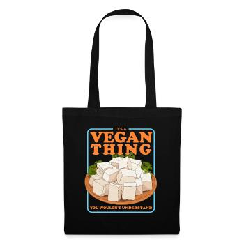 Tofu Bean Curd Bean Cheese Vegan Gift - Tote Bag - black - Front