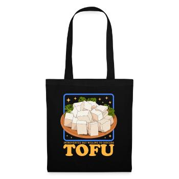Tofu Bean Curd Bean Cheese Vegan Gift - Tote Bag - black - Front