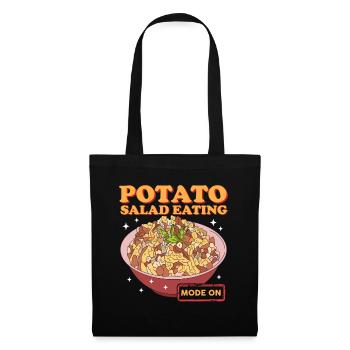 Salade de pommes de terre Cadeau de salade de pommes de terre - Sac en tissu - noir - Devant
