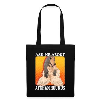 Lévrier afghan chien propriétaire de chien cadeau - Sac en tissu - noir - Devant