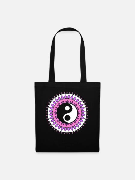 Yin-Yang-Mandala Feng Shui-Berater - Stoffbeutel - Schwarz