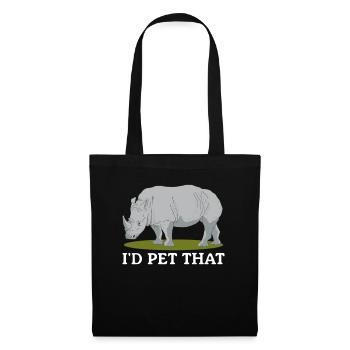 Rhinocéros Rhinocéros Rhinocéros Cadeau - Sac en tissu - noir - Devant