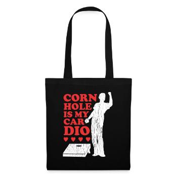 Cornhole Player Bean Bag Blind Hole Cadeau - Sac en tissu - noir - Devant