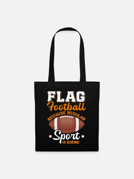Flag Football Spieler | Flag Footballer Geschenk - Stoffbeutel - Schwarz