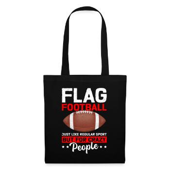 Jeu de flag football Flag Footballer cadeau - Sac en tissu - noir - Devant