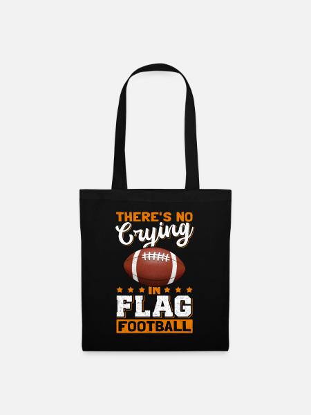 Flag Football Spieler | Footballer Geschenk - Stoffbeutel - Schwarz