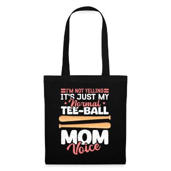 Tee Ball Mom T-Ball Teeball Tee-Ball Geschenk - Stoffbeutel - Schwarz - Vorne