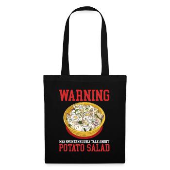 Salade de pommes de terre Cadeau de salade de pommes de terre - Sac en tissu - noir - Devant