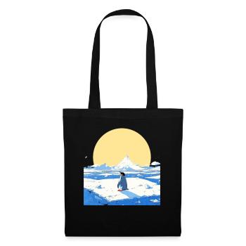 Pinguin Eisige Landschaft Kawaii Pinguin Niedlich - Stoffbeutel - Schwarz - Vorne