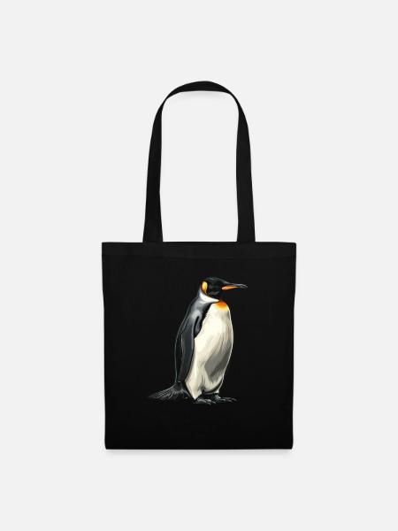 Pinguin Kawaii Pinguin Niedlich - Stoffbeutel - Schwarz