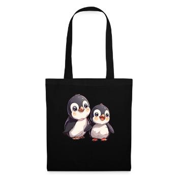 Baby Pinguin Kawaii Pinguin Niedlich - Stoffbeutel - Schwarz - Vorne