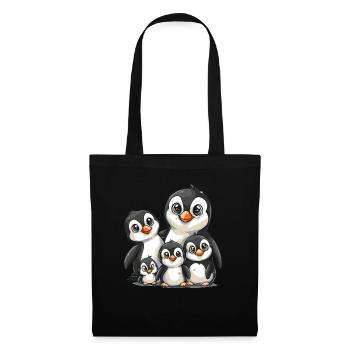 Penguin Family Kawaii Penguin Cute - Tote Bag - black - Front