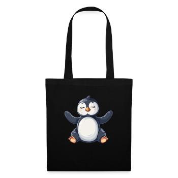 Pinguin Kawaii Pinguin Niedlich - Stoffbeutel - Schwarz - Vorne