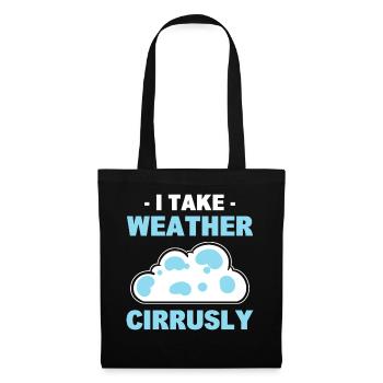 I Take Weather Cirrusly Wetterfrosch - Stoffbeutel - Schwarz - Vorne