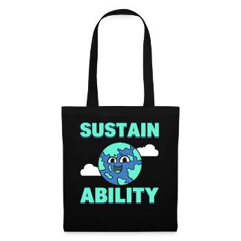 Sustain Ability Umweltberater - Stoffbeutel - Schwarz - Vorne