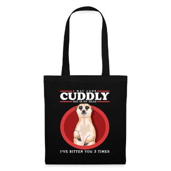 Suricate Drôle Cadeau de Suricate - Sac en tissu - noir - Devant