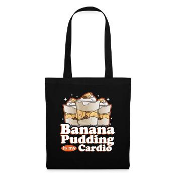 Pudding à la banane Cadeau de pudding à la banane - Sac en tissu - noir - Devant