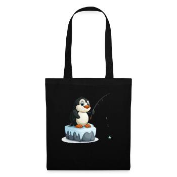 Penguin Ice Fishing Kawaii Penguin Cute - Tote Bag - black - Front