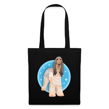 Lévrier afghan chien propriétaire de chien cadeau - Sac en tissu - noir - Devant