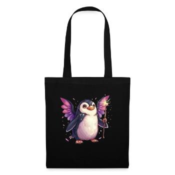 Pingouin Fée Kawaii Pingouin Mignon - Sac en tissu - noir - Devant