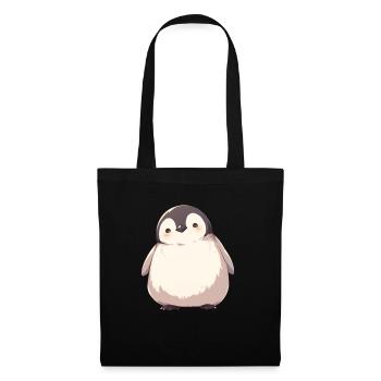 Pinguin Kawaii Pinguin Niedlich - Stoffbeutel - Schwarz - Vorne