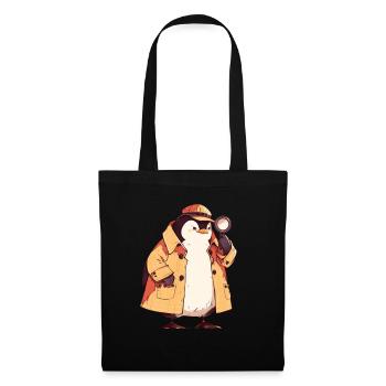 Penguin Detective Kawaii Penguin Cute - Tote Bag - black - Front