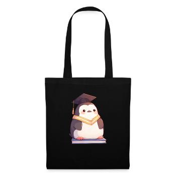 Penguin Graduate Kawaii Penguin Cute - Tote Bag - black - Front