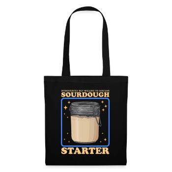 Entrée au levain Pain au levain Cadeau de boulanger - Sac en tissu - noir - Devant